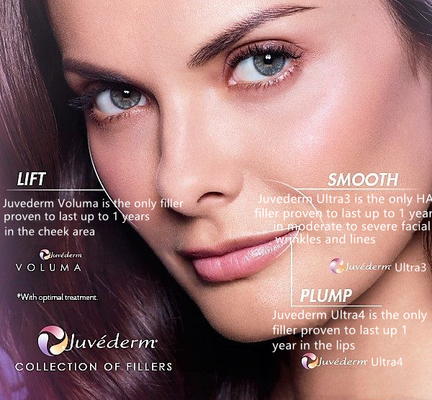 2x1ml Cross Linked Juvederm Dermal Filler Untuk Pengisian Kerut Wajah