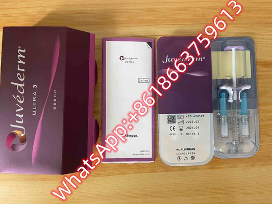 Pengisi Dermal Ce Hyaluronic Acid Dermal Filler Juvederm Ultra 3 Lips yang Dapat Disuntikkan