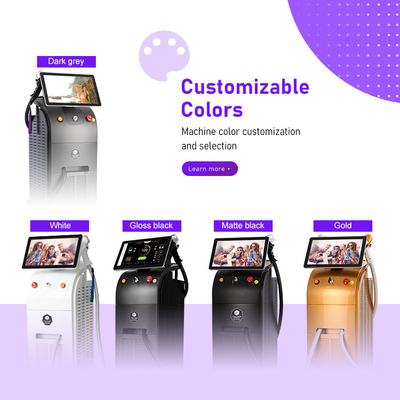 Mesin Penghilang Rambut Laser Lanjutan untuk Semua Jenis Kulit Antarmuka Multilingual 755 808 940 1064nm Panjang Gelombang