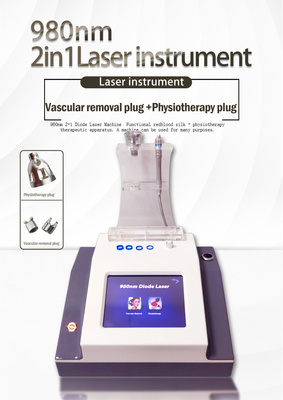 980 Nm 2+ 1 Diode Laser Therapy Device Mesin kecantikan wajah untuk salon