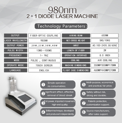 Mesin kecantikan wajah dengan 8,0 Inch Operasi Interface dan 1-30W Daya Output