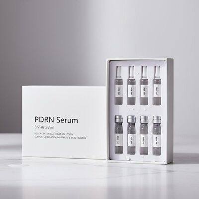 Serum PDRN Putih 3 Ml 5 Botol kotak solusi perawatan kulit regeneratif mendukung sintesis kolagen dan penyembuhan kulit