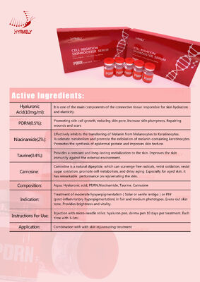 Serum PDRN Putih 3 Ml 5 Botol kotak solusi perawatan kulit regeneratif mendukung sintesis kolagen dan penyembuhan kulit