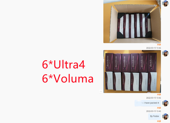 Bibir Wajah Membentuk Asam Hyaluronic Dermal Filler Juvederm Ultra4 Voluma