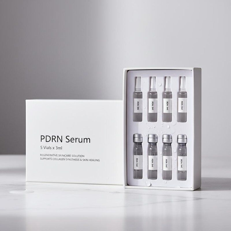 Serum PDRN Putih 3 Ml 5 Botol kotak solusi perawatan kulit regeneratif mendukung sintesis kolagen dan penyembuhan kulit