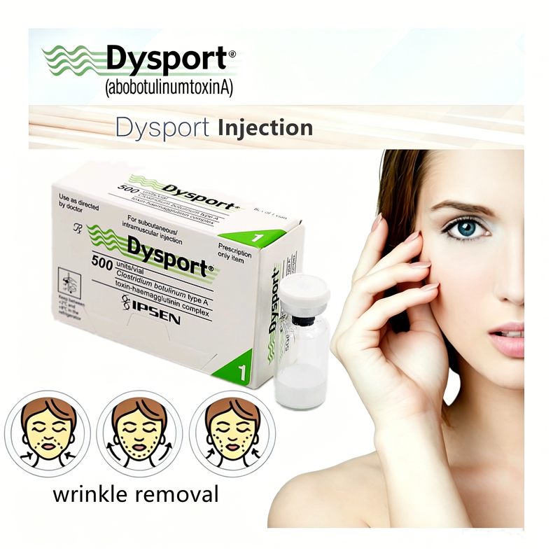 Injeksi Dysport Kelas Medis Perawatan estetika yang dapat diandalkan untuk kontur wajah & penghapusan keriput Botulinum Toxin 500 Unit