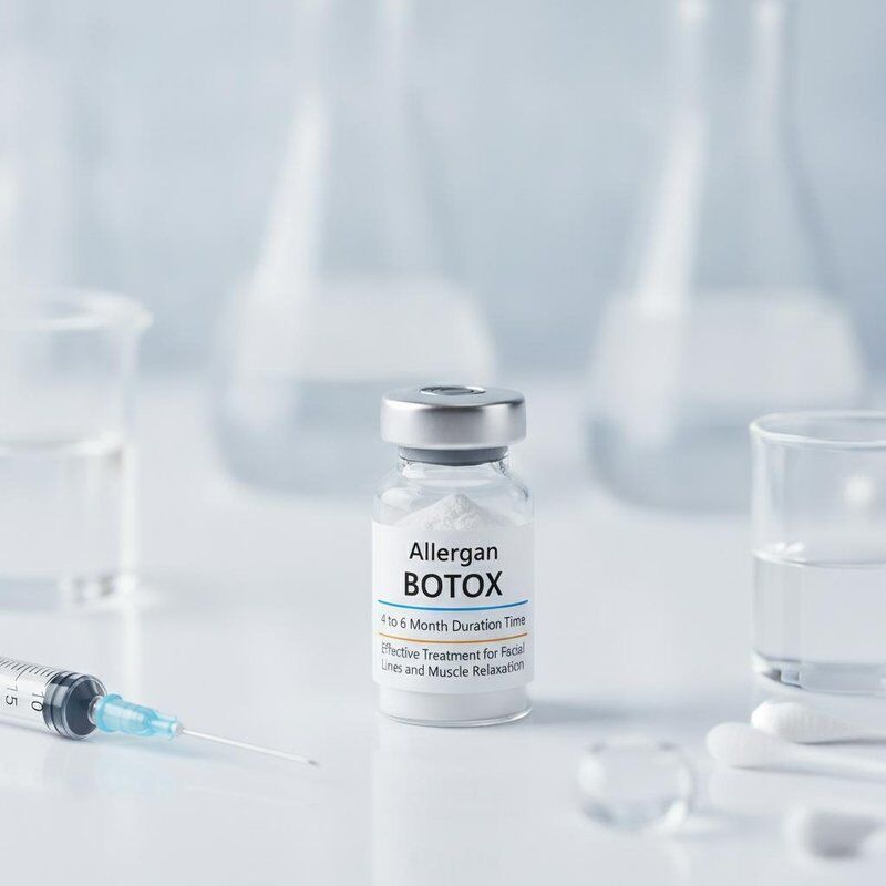 4 sampai 6 Bulan Durasi Waktu Allergan Botox White Powder Pengobatan yang efektif untuk garis wajah dan relaksasi otot di bidang medis