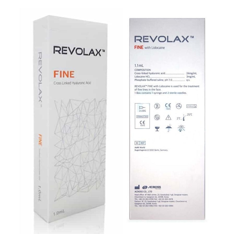 24 Mg/Ml 1.1ml Revolax Hyaluronic Acid Dermal Filler Untuk Keriput Halus